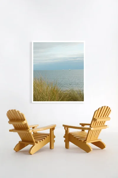 Miniature adirondack chairs — Stock Photo, Image