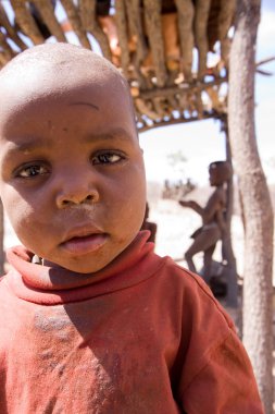 Himba çocukları yerli Köyü