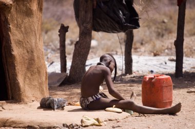 Himba çocuk yerli Köyü