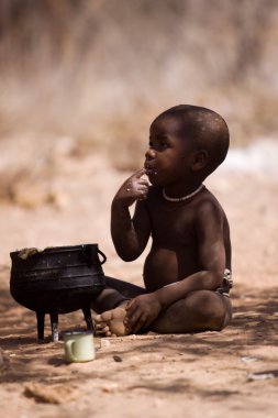 Himba çocuk yerli Köyü