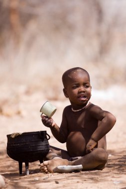 Himba çocuk yerli Köyü