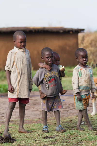 Quênia masai crianças — Fotografia de Stock