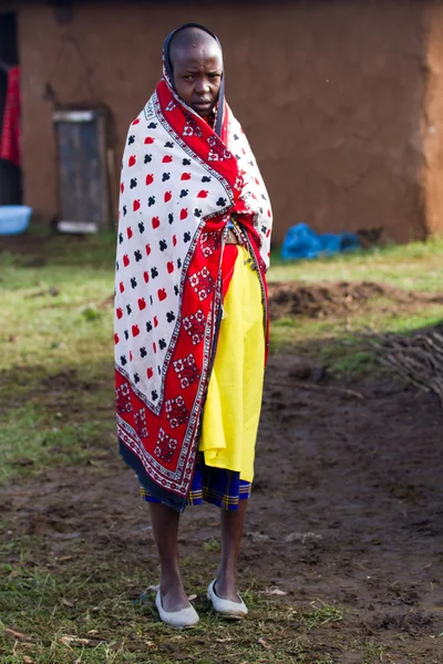 Кенийская женщина-масаи — стоковое фото