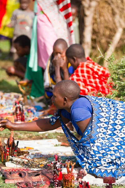 Kenyan masai people — Stock Photo, Image