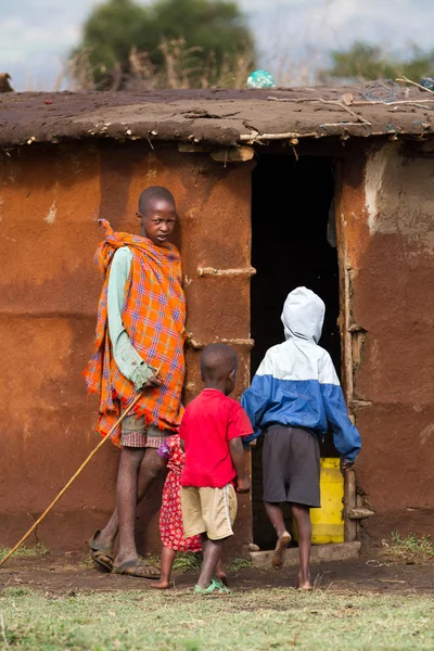 Quênia masai crianças — Fotografia de Stock