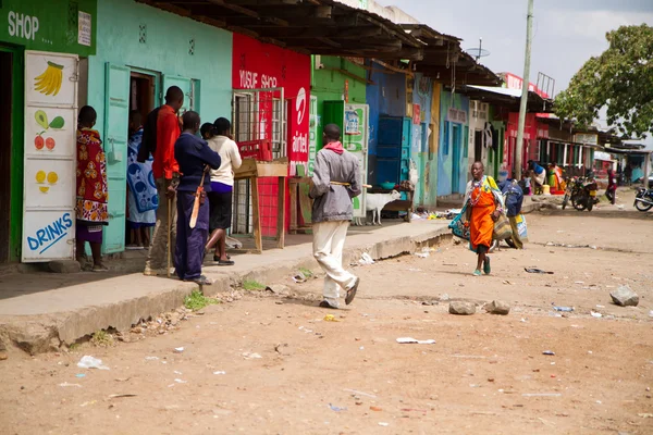 Keniaanse masai dorp — Stockfoto