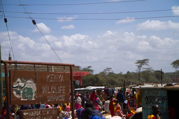 ケニアの村で地元の市場 — ストック写真