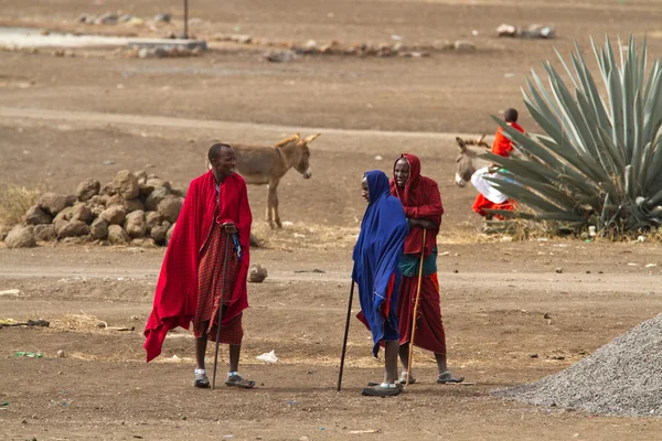 Masai kabile insanlar — Stok fotoğraf