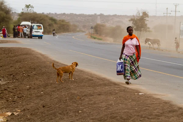 Tanzanii miejscową kobietę — Zdjęcie stockowe