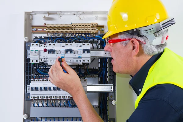 Male electrician working Royalty Free Stock Images