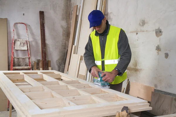 Male joiner working — Stock Photo, Image