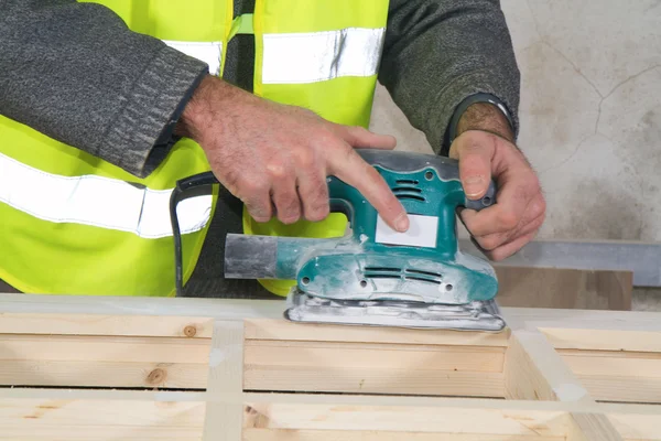 Male joiner working — Stock Photo, Image