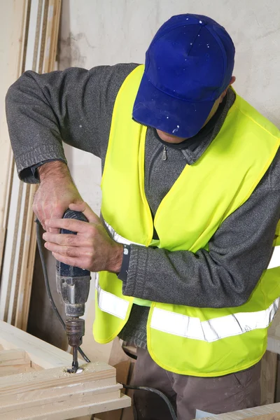 Male joiner working — Stock Photo, Image