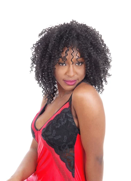 Close-up van African American vrouw in lingerie. — Stockfoto