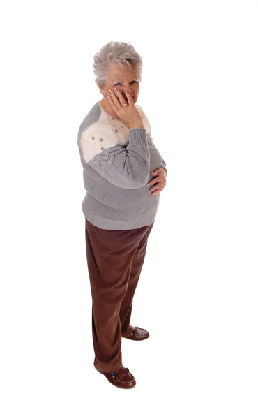 Older senior woman standing. — Stock Photo, Image