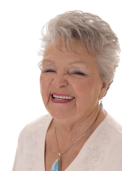 Portrait of smiling senior woman. Stock Photo