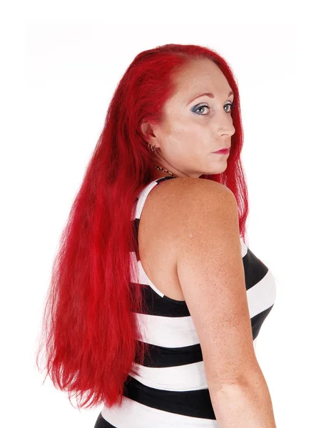 Retrato de mulher com cabelo vermelho . — Fotografia de Stock