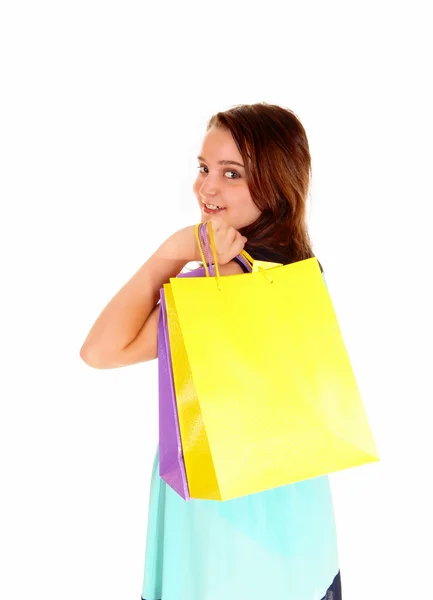 Girl with shopping bag's. Stock Picture