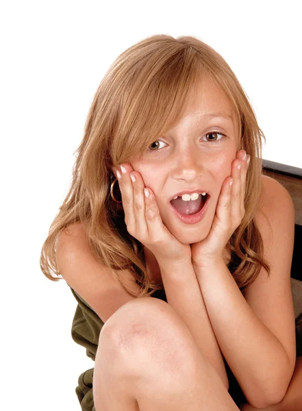Surprised young girl. — Stock Photo, Image