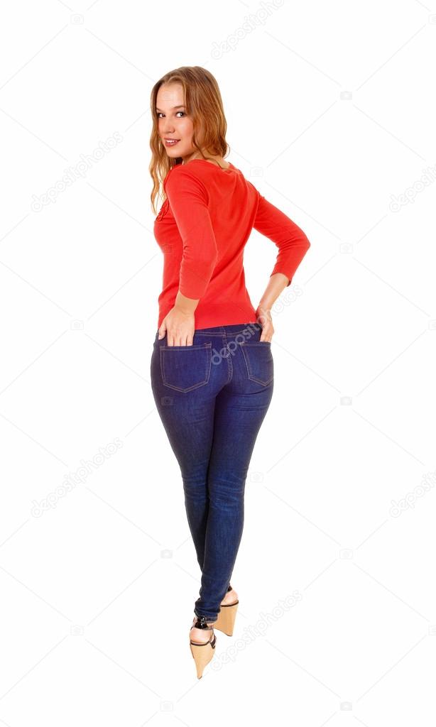 Blonde frauen von hinten