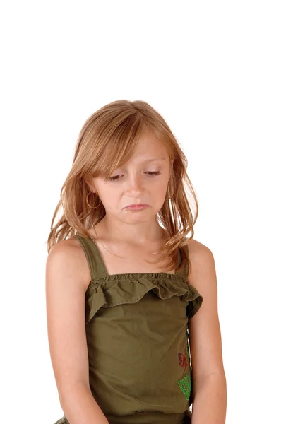 Sad looking small girl. — Stock Photo, Image