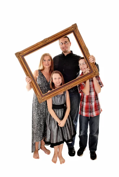 Familie im Bilderrahmen. — Stockfoto