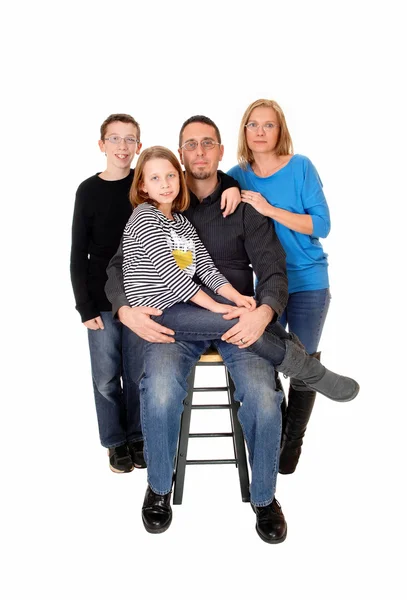 Family portrait of four. — Stock Photo, Image