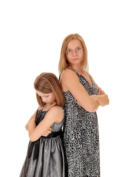 Mad mom and daughter. — Stock Photo, Image