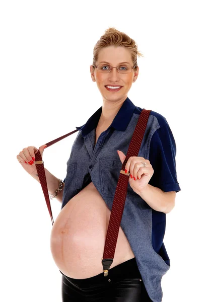 Mujeres embarazadas con tirante . —  Fotos de Stock