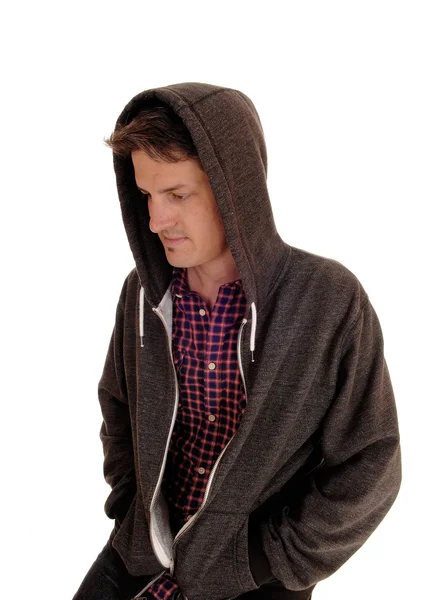 Young man in hoody. — Stock Photo, Image