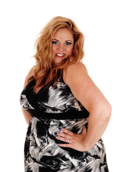 Lovely plus size blond woman. — Stock Photo, Image