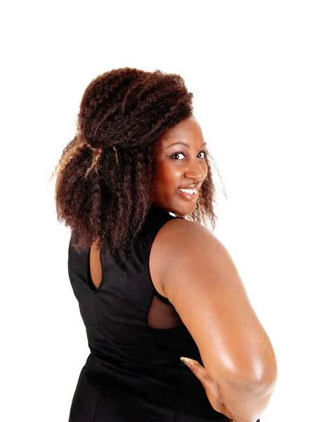 Retrato de espalda de mujer africana . — Foto de Stock