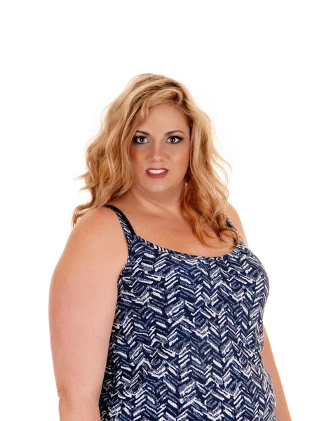 Lovely plus size blond woman. — Stock Photo, Image