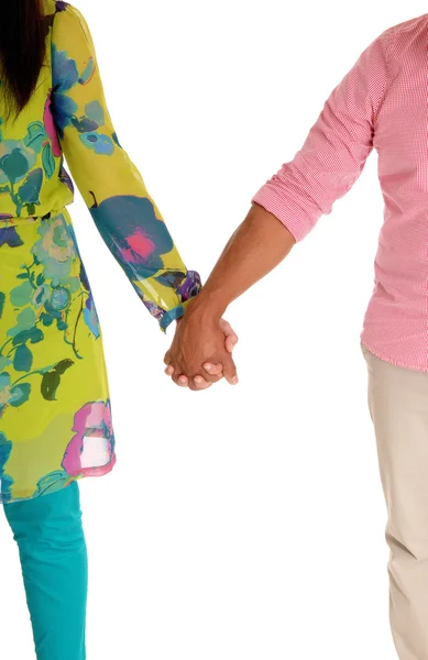 Couple walking hand in hand. — Stock Photo, Image