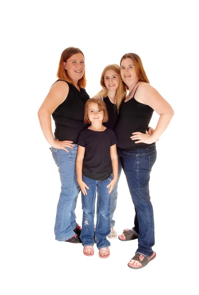 Two mothers and two daughters. — Stock Photo, Image
