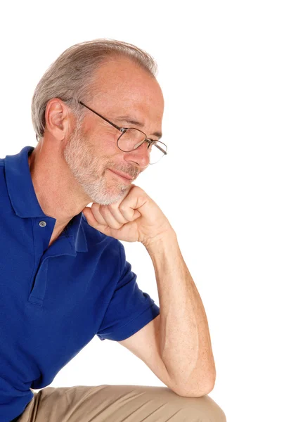 Close-up van een man van middelbare leeftijd. — Stockfoto