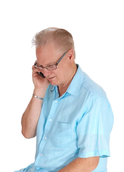 Middle age man on cell phone. — Stock Photo, Image