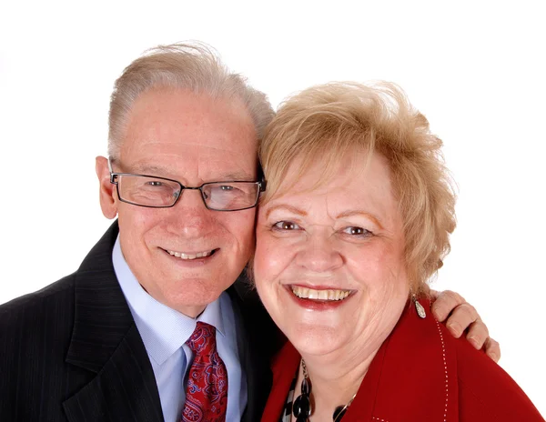 Härlig äldre par i närbild. — Stockfoto