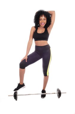 Ağırlığı ile Afrikalı-Amerikalı kadın. 