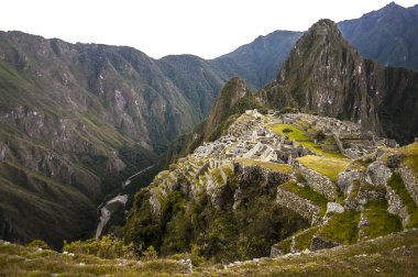 Sabah erken görünümünde Machu Picchu