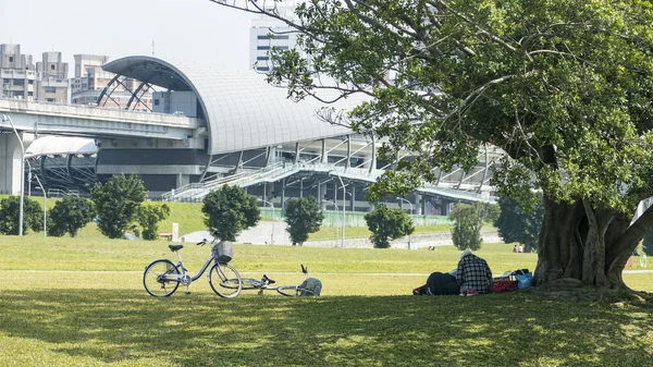 Taipei Taiwan scenery along the bike path — Stock Photo, Image