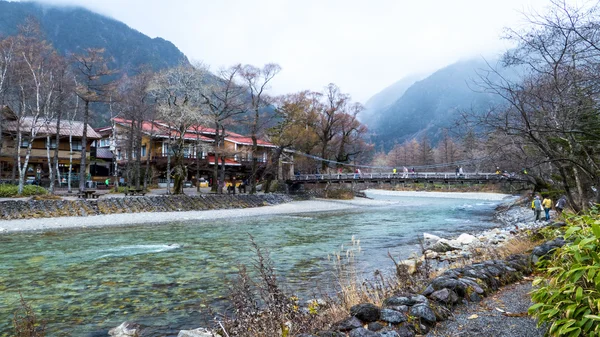 Herfst van kamikochi nationaal park, Japan — Stockfoto