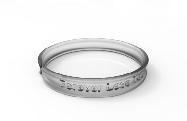 açık arka plan rengiyle altın yüzük 3D render