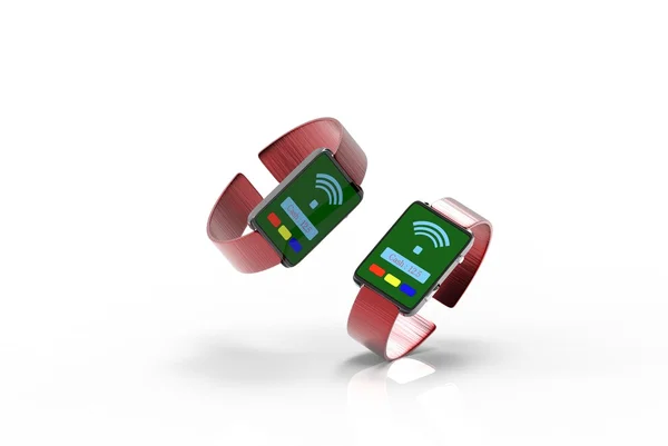 Mode twee horloge met betaling Nfc functie — Stockfoto