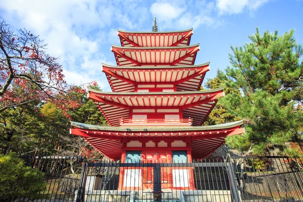 Krásné z Mt. Fuji s barvami podzimu v Japonsku — Stock fotografie