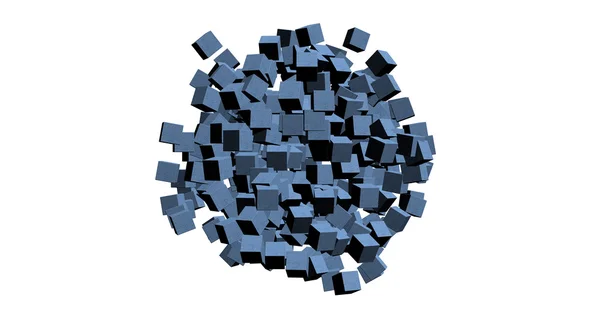 3D renderização de cubos brancos com cor de fundo agradável — Fotografia de Stock