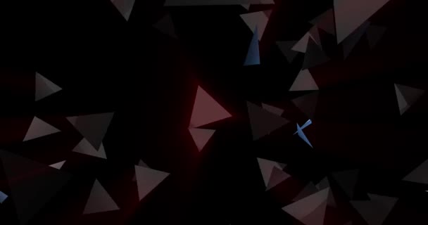 カオス構造で低ポリ素敵なカラー サークルの 3 d レンダリング — ストック動画