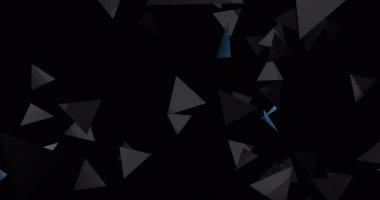 düşük Poli güzel renk çemberi kaotik yapısı ile 3D render