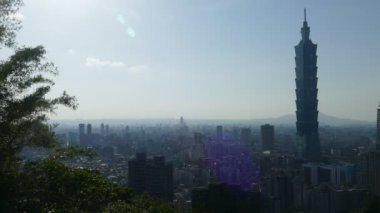 Gün batımında, Tayvan Taipei şehir manzaralı
