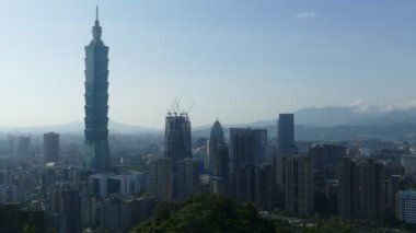 Gün batımında, Tayvan Taipei şehir manzaralı